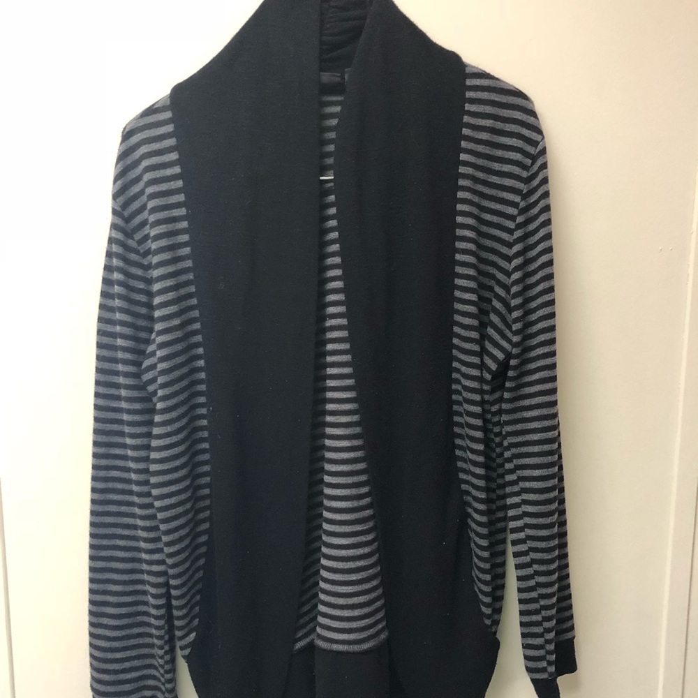 Grey and Black Striped Sweater